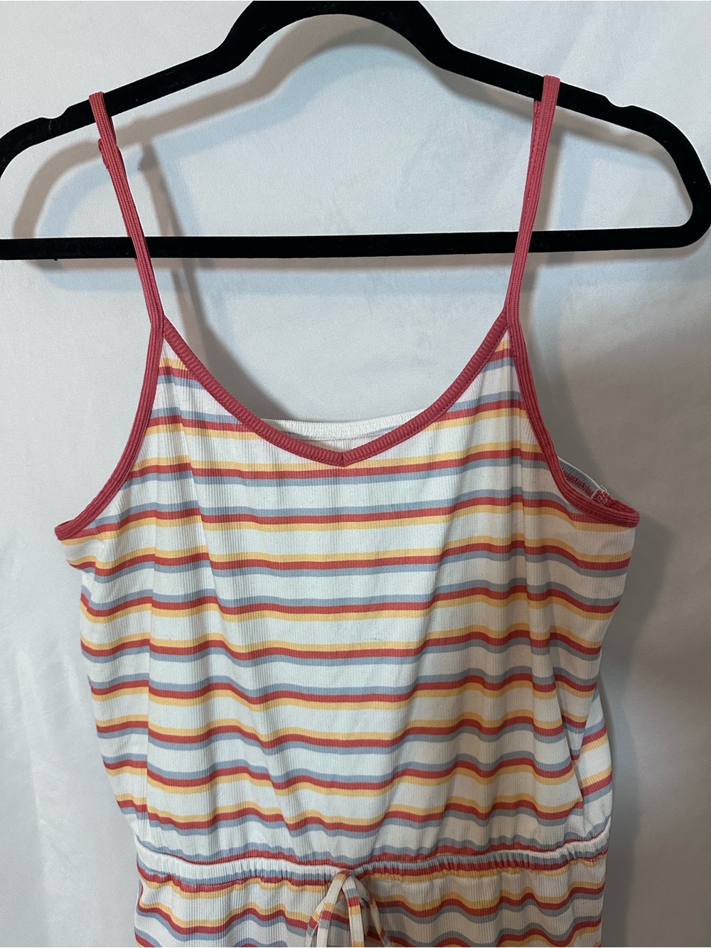 Juniors Wallflower Poly Knit Striped Romper - 1X
